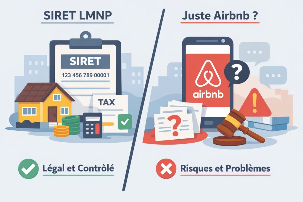 On entend souvent : « Je loue sur Airbnb, ils collectent la taxe de séjour, ils m’envoient un récap’… donc ça suffit. »
En pratique, Airbnb (et les autres plateformes) peuvent gérer une partie de l’expérience voyageur, mais pas l’existence légale de votre activité de location meublée en France.