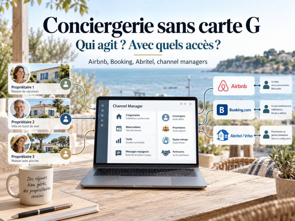 Conciergerie sans carte G : Airbnb, Booking, Abritel, channel manager… quelles solutions utiliser ?