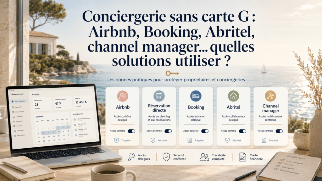Conciergerie sans carte G : Airbnb, Booking, Abritel, channel manager… quelles solutions utiliser ?