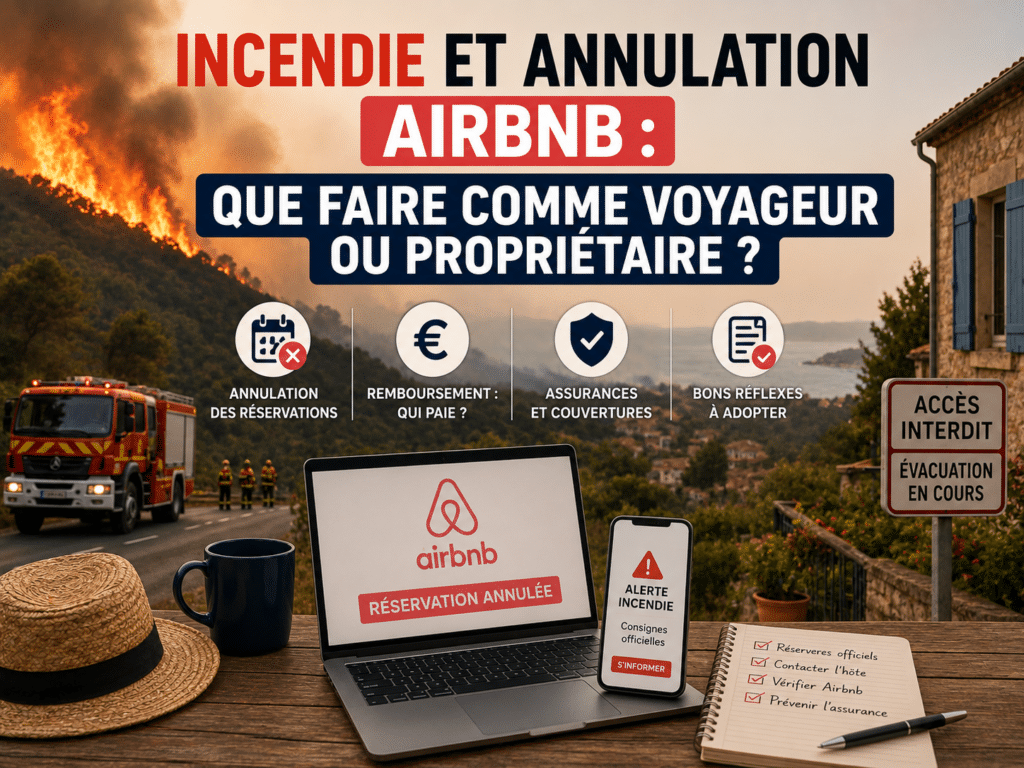 Incendie et annulation Airbnb : que faire comme voyageur ou propriétaire ?