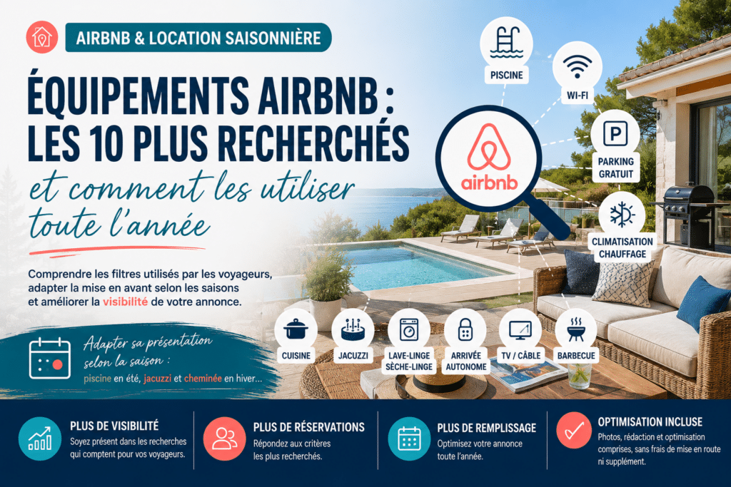 Équipements Airbnb : les 10 plus recherchés et comment les utiliser toute l’année