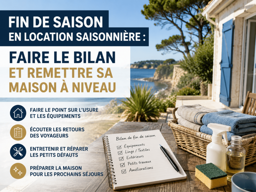 Fin de saison en location saisonnière : faire le bilan et remettre sa maison à niveau